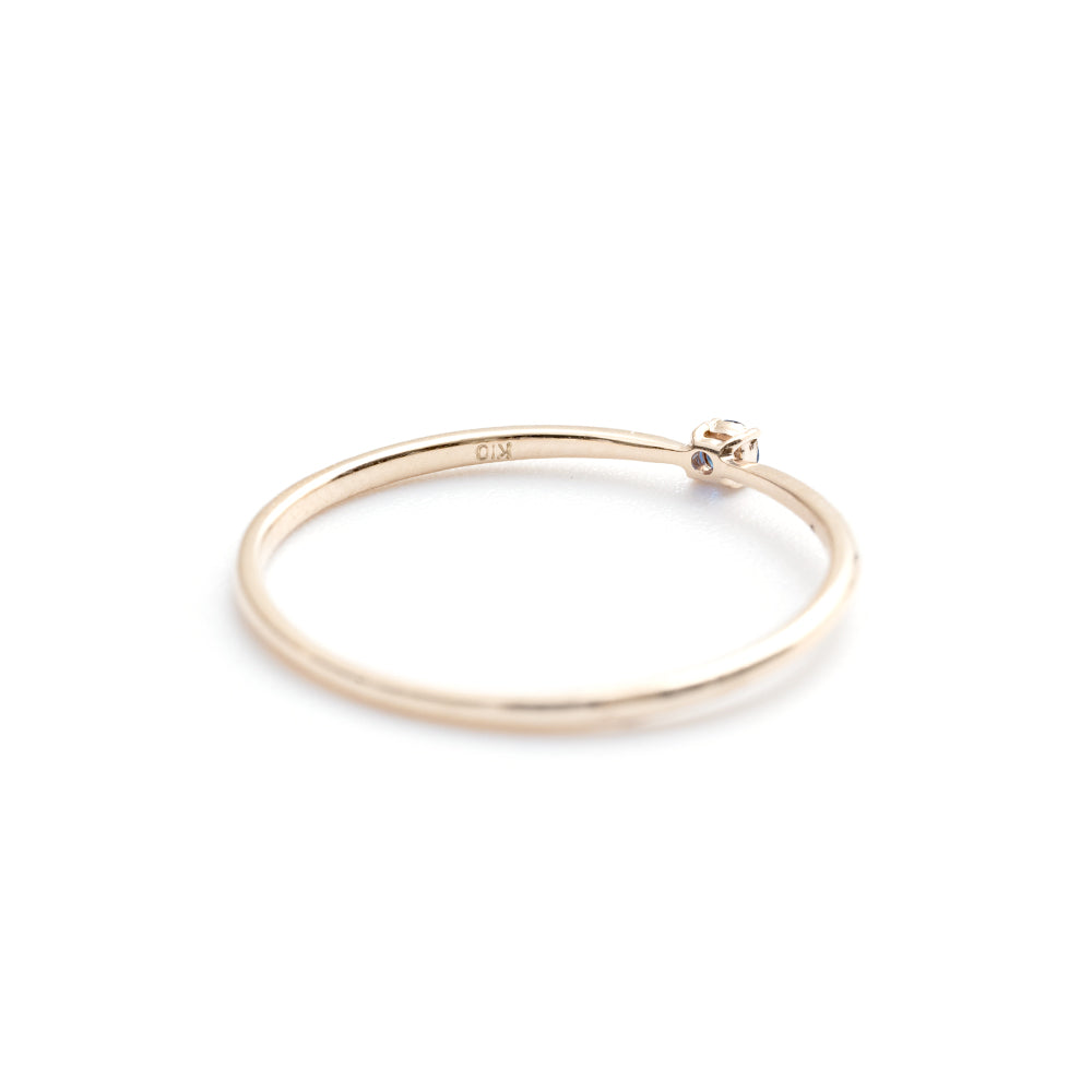 アウイナイト 4本爪リング レディース K10 10金