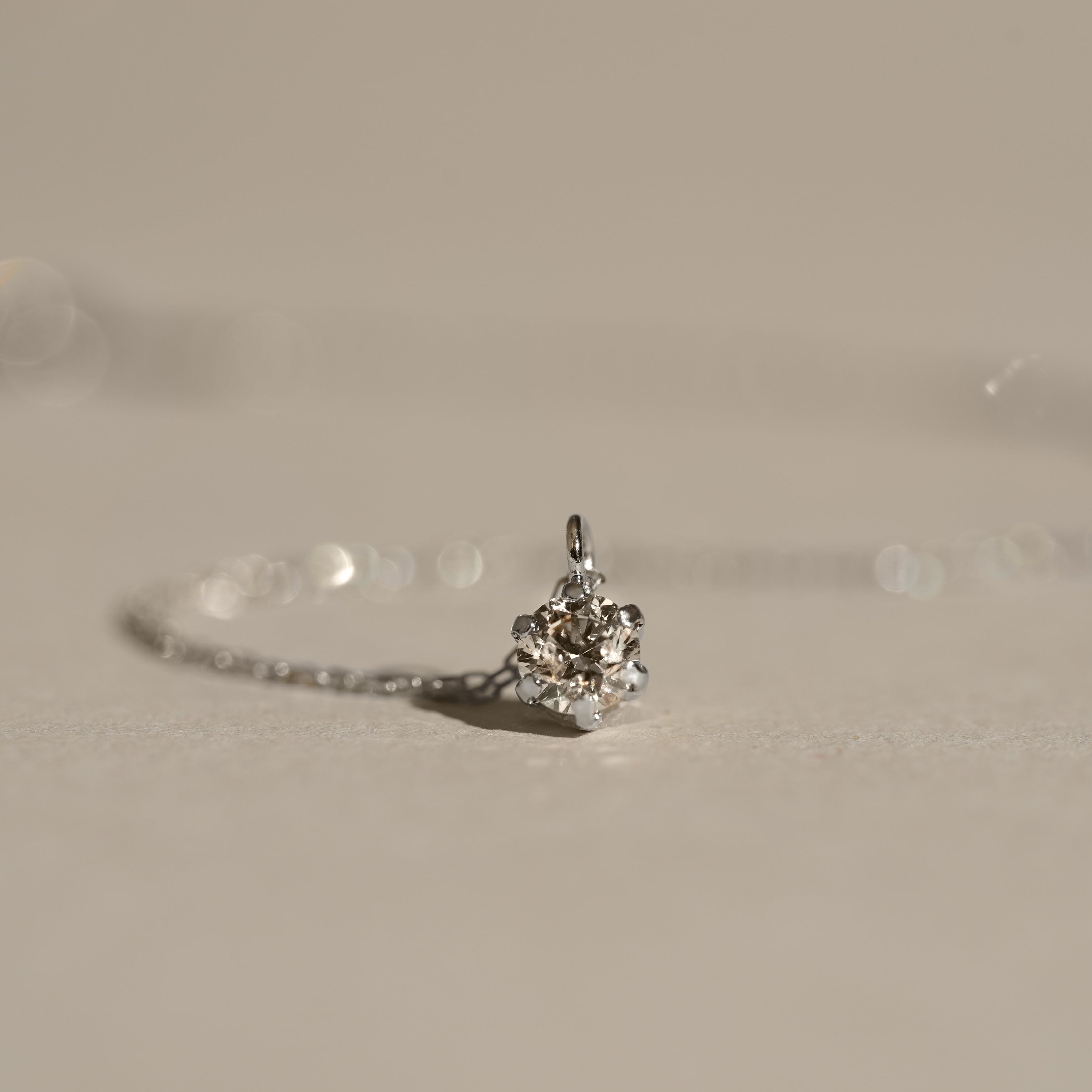 シンデレラストーン ダイヤモンド ネックレス 0.18ct レディース K18YG(イエローゴールド) Pt900/Pt850(プラチナ) 金 プラチナ