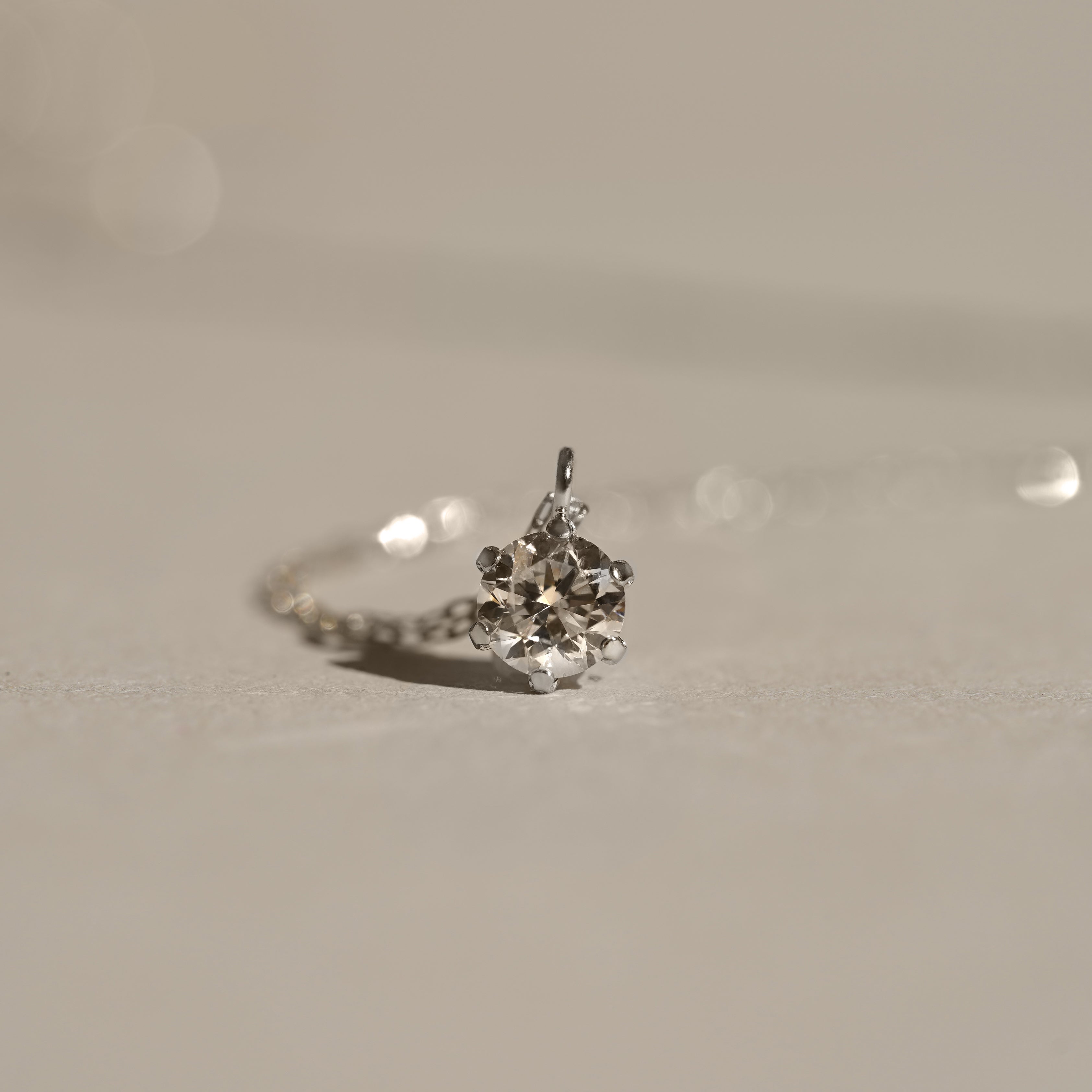シンデレラストーン ダイヤモンド ネックレス 0.45ct レディース K18YG(イエローゴールド) Pt900/Pt850(プラチナ) 金 プラチナ