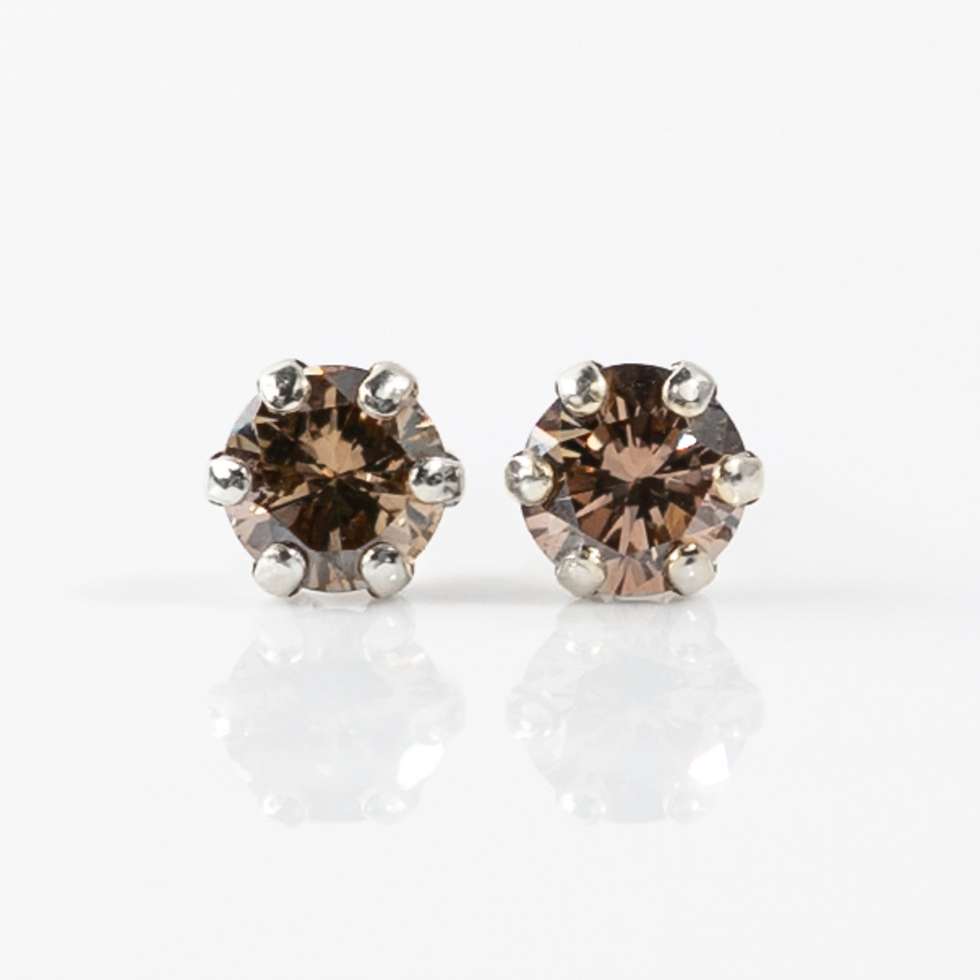 キャラメルダイヤモンドピアス ブラウンダイヤモンド 合計0.2ct レディース K10 10金