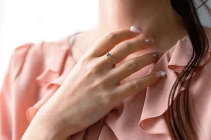 第1弾 タンザナイト 6本爪リング　指輪 レディース K10 10金　品質保証書付【受注生産　ご入金から1ヶ月～2ヶ月で配送】