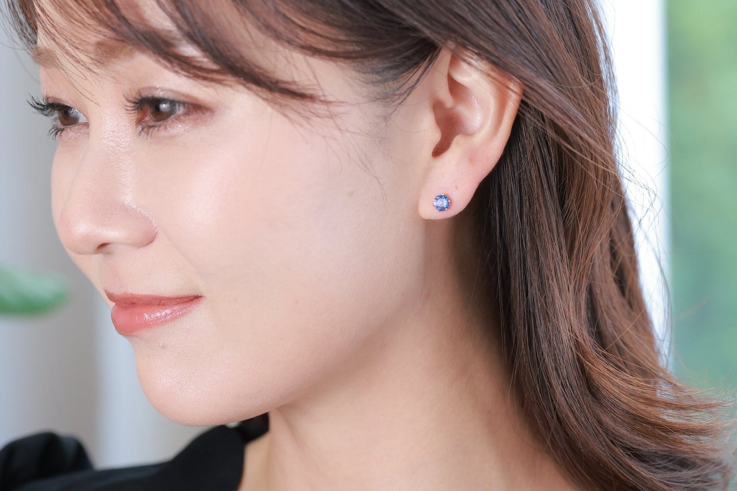 カラーチェンジフローライト 6本爪ピアス レディース K10 10金　品質保証書付【受注生産　ご入金から1ヶ月～2ヶ月で配送】