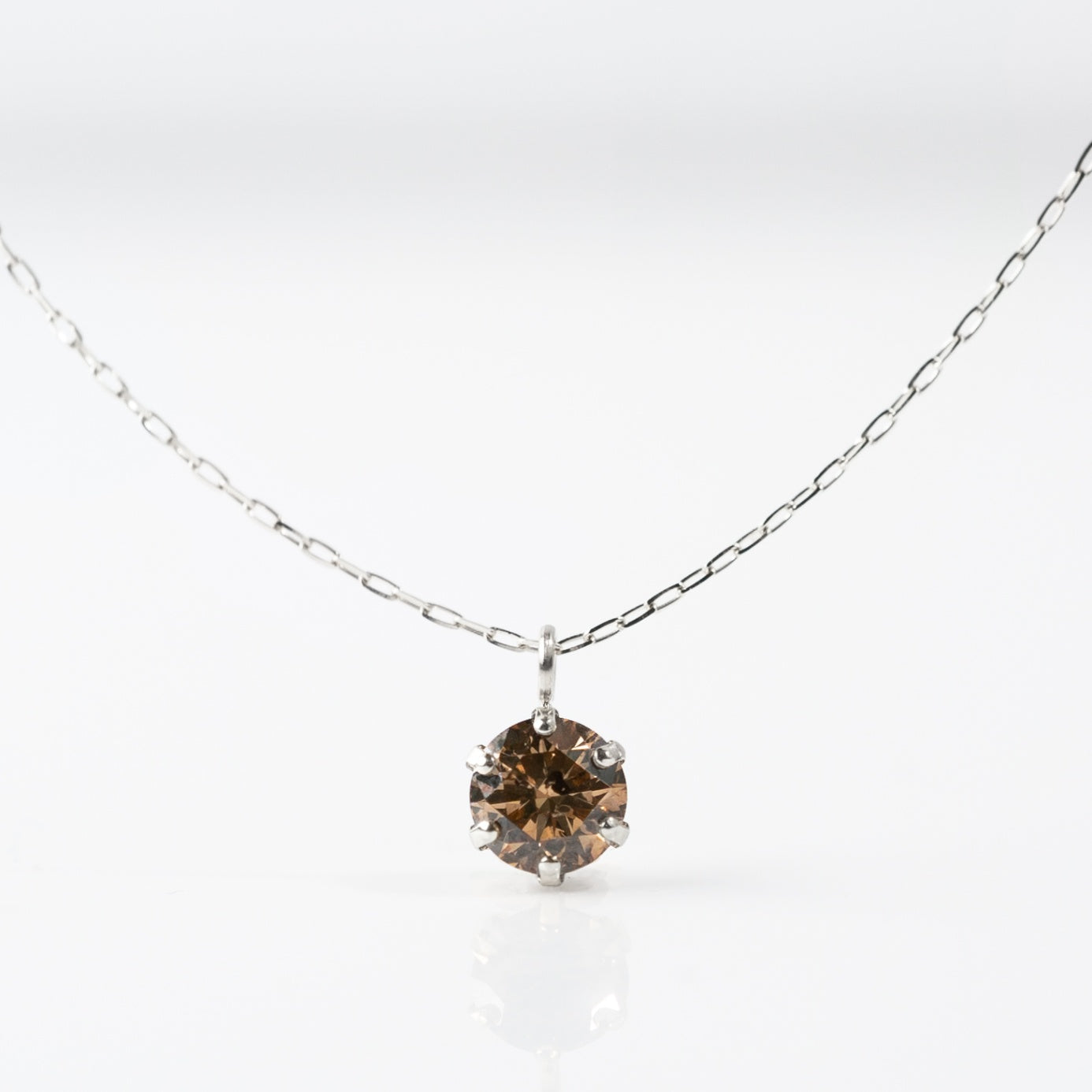 キャラメルダイヤモンドネックレス ブラウンダイヤモンド 0.3ct レディース K10 10金　品質保証書付【受注生産　ご入金から1ヶ月～2ヶ月で配送】