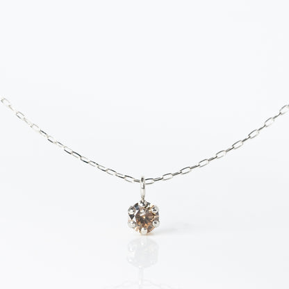 キャラメルダイヤモンドネックレス ブラウンダイヤモンド 0.1ct レディース K10 10金　品質保証書付【受注生産　ご入金から1ヶ月～2ヶ月で配送】
